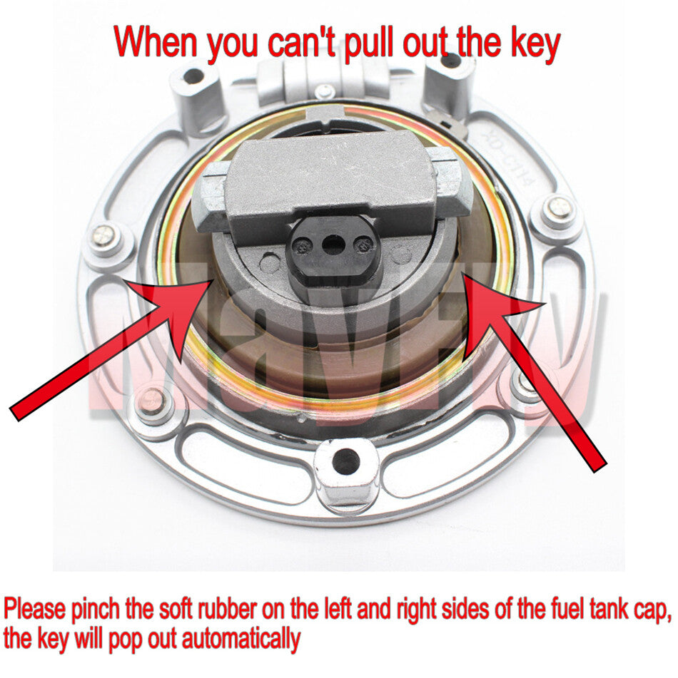 fit For CBR250/400/600/900/929/1000RR/1100XX Fuel Gas Tank Cap Cover Lock w/ Key
