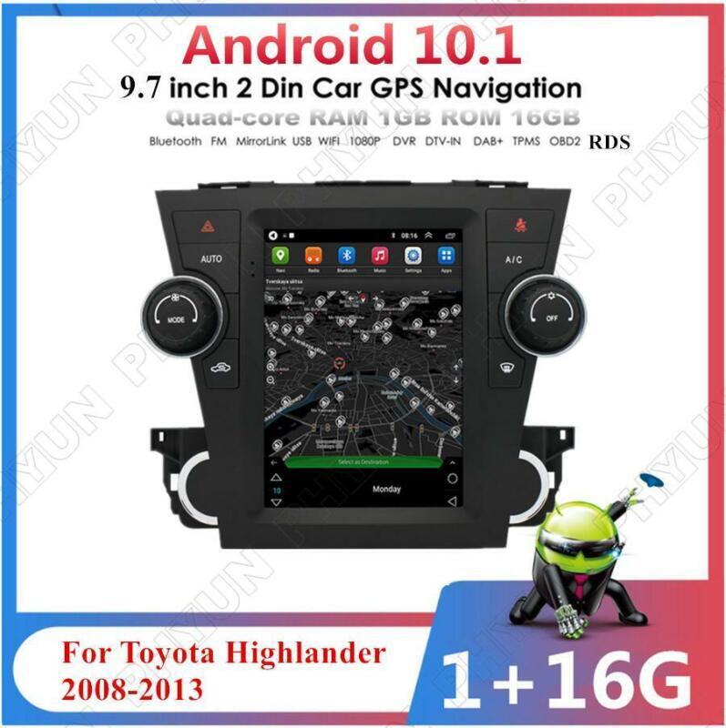 Android 10.1 Headset Radio Player for Highlander 2008 - 13 GPS Navigation - n