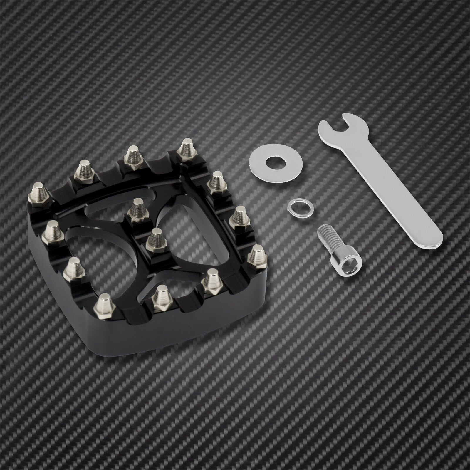 Black MX Style Brake Pedal Pad Fit for Harley Dyna 93-17 Softail FX 84-17 XL 14