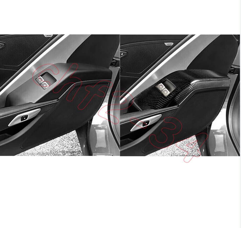 Dry Carbon Fiber Inner Door Handle Frame Trim for Chevrolet for Corvette C7 ZR1 Z06