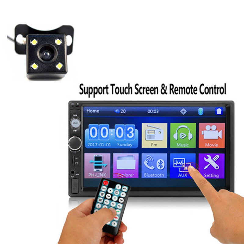 7-inch 2-DIN HD Touchscreen Bluetooth Stereo Radio Multimedia MP5 Player FM/AUX n