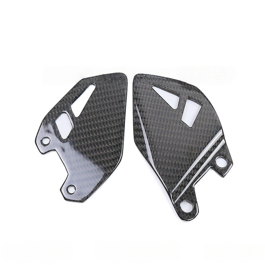 for Kawasaki Z H2 / SE 2020-2023 Carbon Fiber Heel Guard Plates Rearset Foot Peg