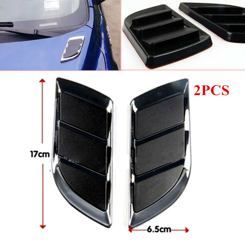 2-Piece Car Gil Simulated Airflow Grille Side Door 3D Sticker Plastic n