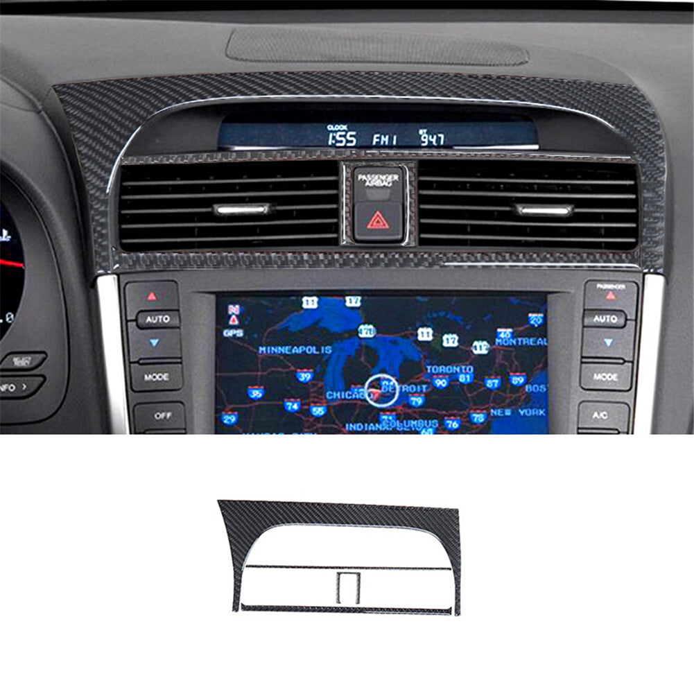 For Highlander 2008-2013 Central Navigation Display Frame Trim Cover Red v