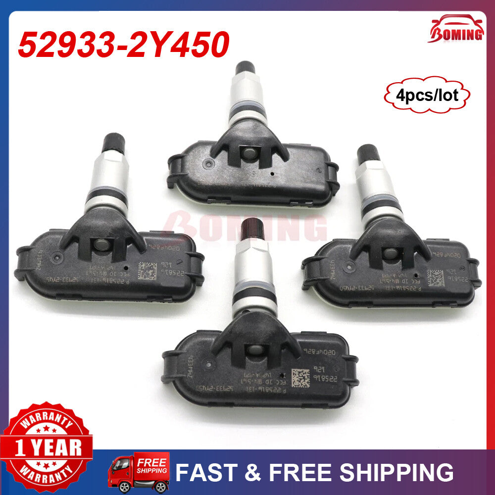 Set of 4pcs 52933-2Y450 New Tire Pressure Sensor TPMS for Hyundai i40 ix35