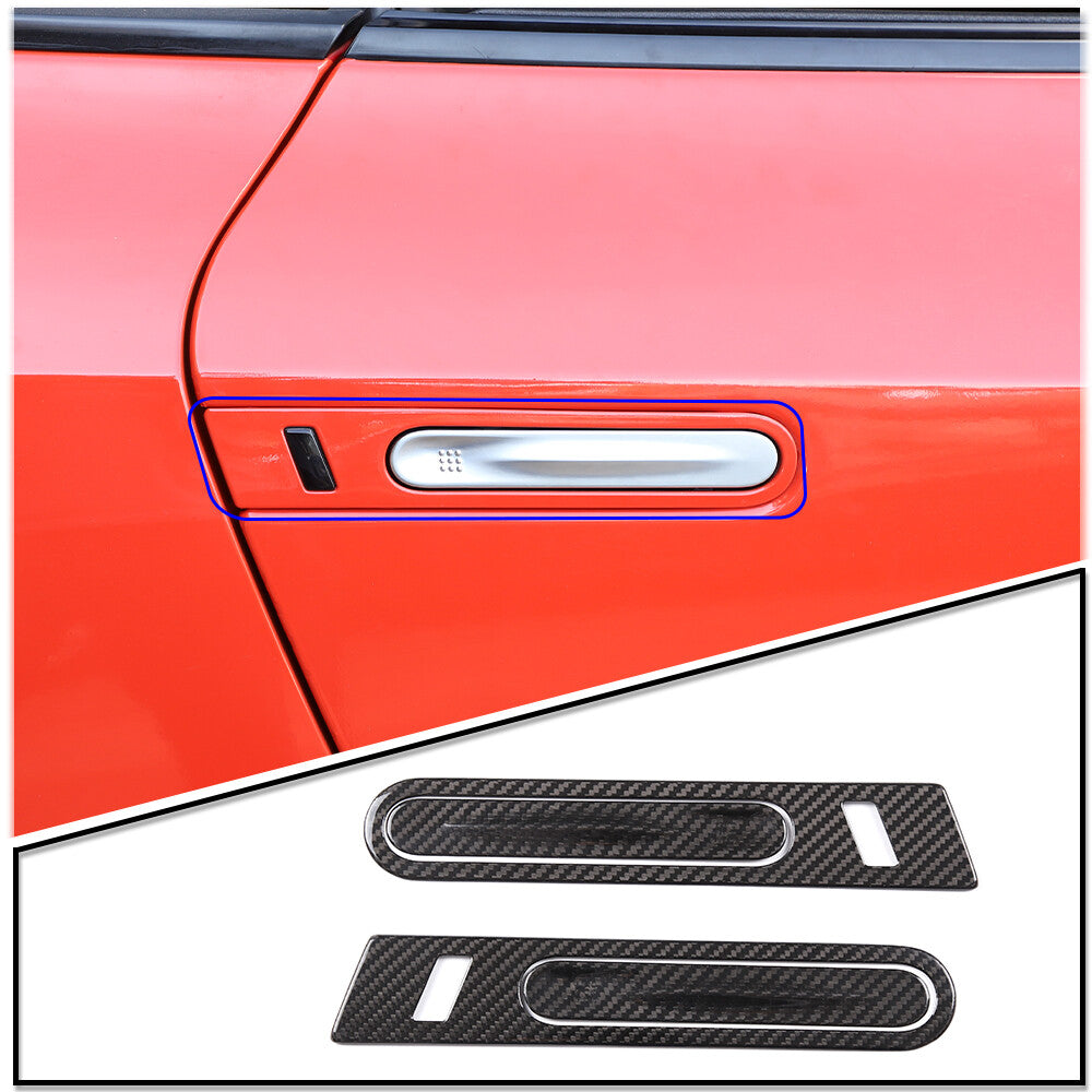 for Land Rover for Defender 2020 - 2022 Red Carbon Fiber Single Push Button Starter Switch Cover- v