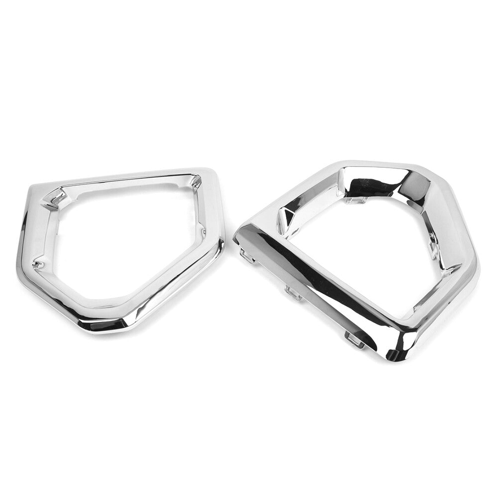 Front Bumper Fog Light Lamp Outer Bezel Cover Chrome for GMC for Sierra 1500 Pair