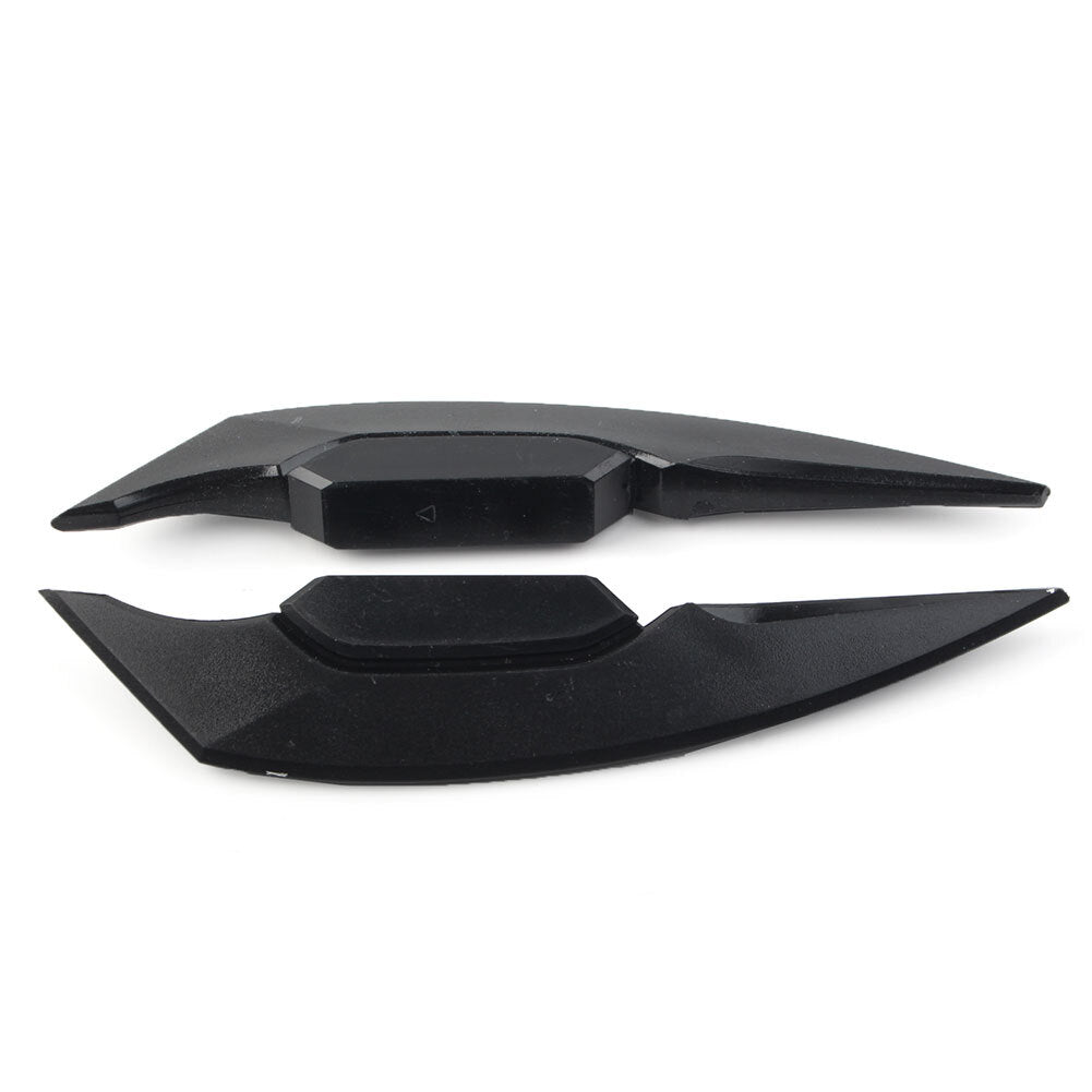 Pair Black Motorcycle Fairing Winglets Side Spoiler Deflector Air Wing Kit