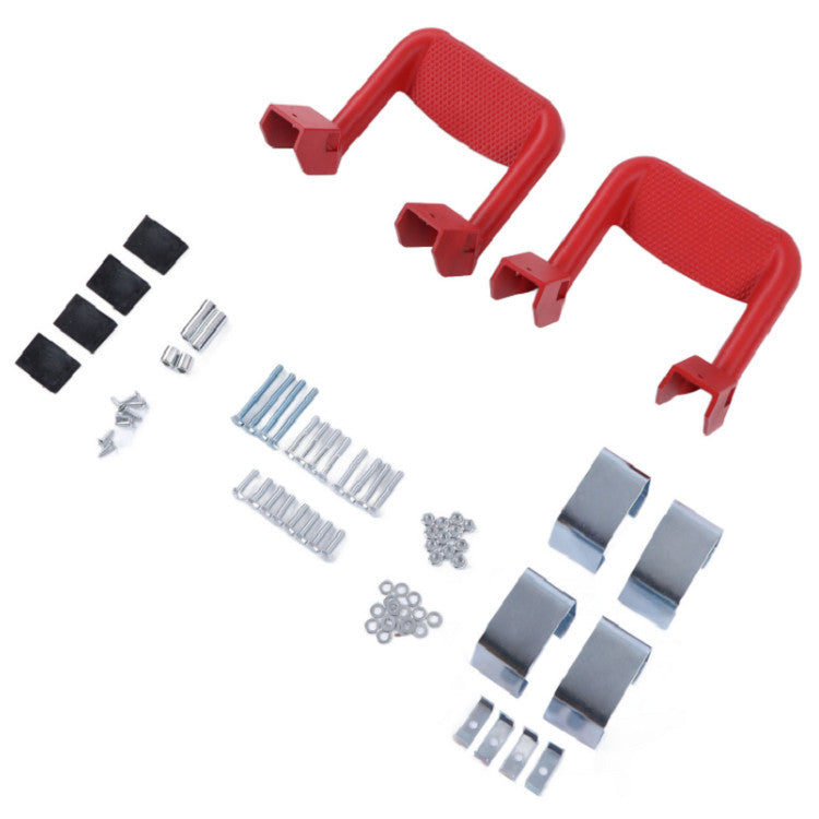 2-Piece Truck Red Powder Coated Side Step/Stick Set, Aluminum, Suitable for Ford / for Chevy / for GMC / for Dodge