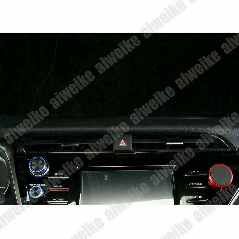 for Toyota for Camry 2018-2023 Carbon Fiber ABS Central Outlet Air Vent Strip Trim