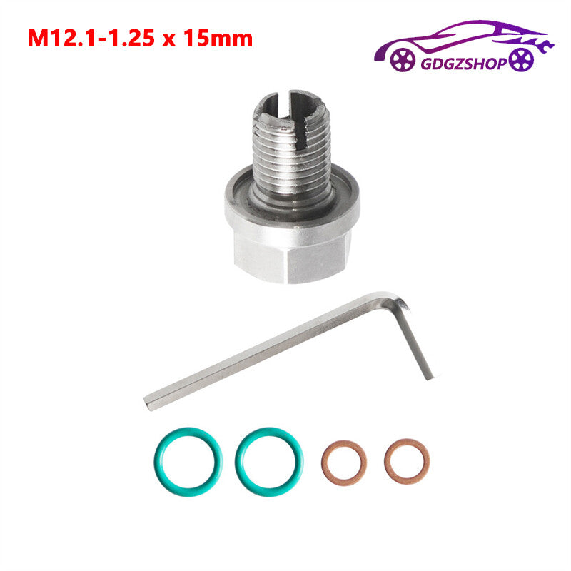 M12.1-1.25x15mm Oil Drain Plug Self Tapping Oil Pan Thread Repair Kit w/ O-Ring Q