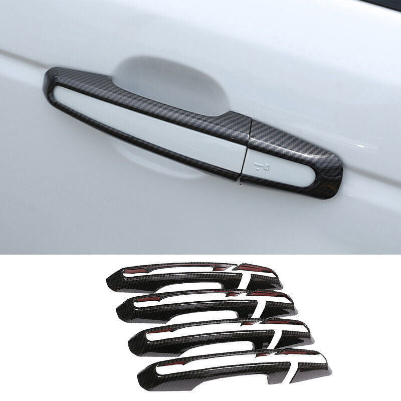 For Discovery Sport 2016-25 Carbon Fiber Exterior Side Door Handle Cover Trim 8X