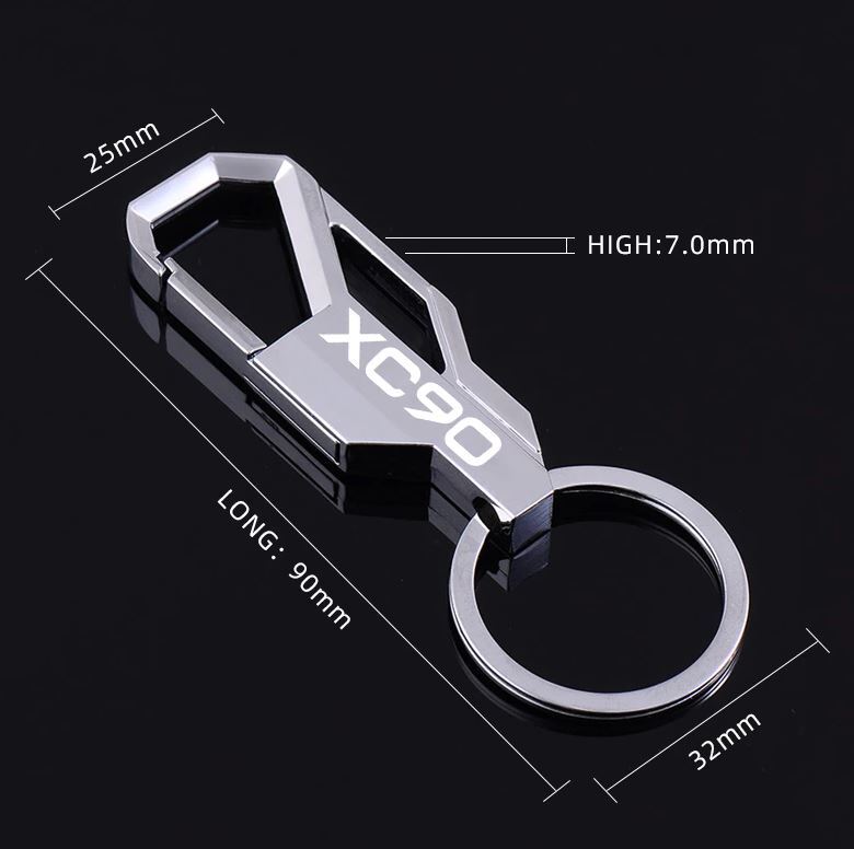 Dark brown leather horseshoe buckle for Alfa Romeo Giulia car keychain/key ring.