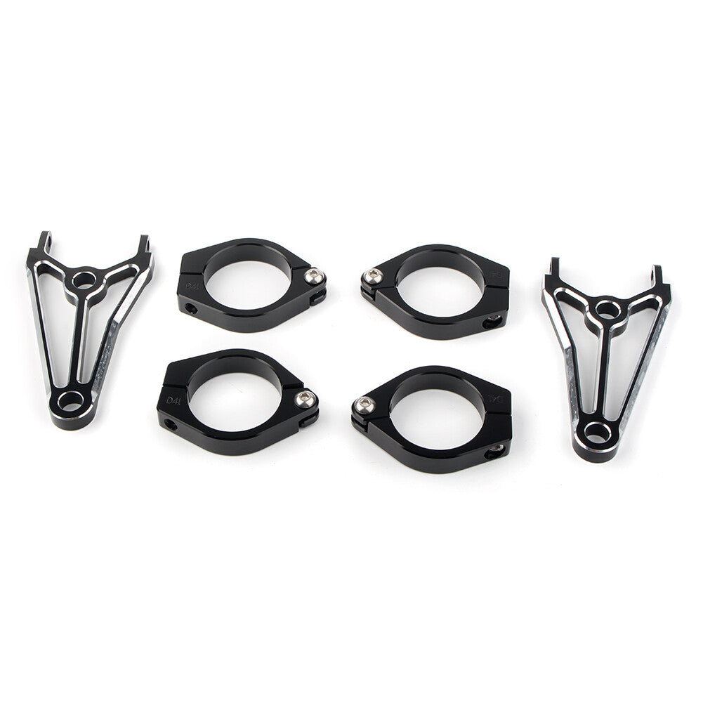 Motorcycle Headlight Mount Bracket Fork Head Lamp Holder For Cafe Racer 41mm blk Q