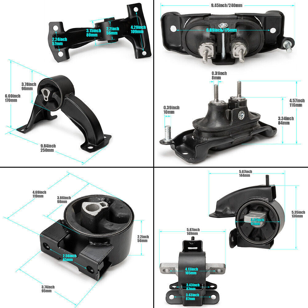4Pcs Motor Trans Mount For 08-10 for Chrysler Town Country for Dodge Grand 3.3 3.8 4.0