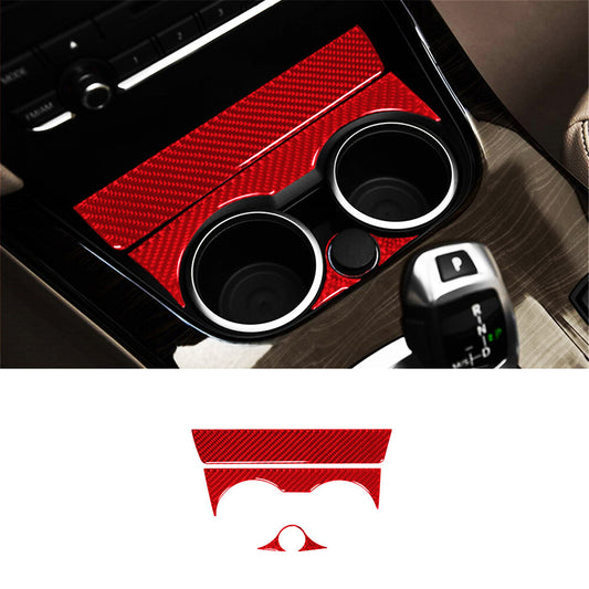 Red Carbon Fiber Dash Speaker Frame Cover Trim For X5 E70 X6 E71 2008-2013 v