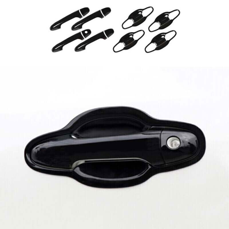 16X Bright Black Side Door Handle Bowl Cover Trim for Toyota Highlander 14-2019