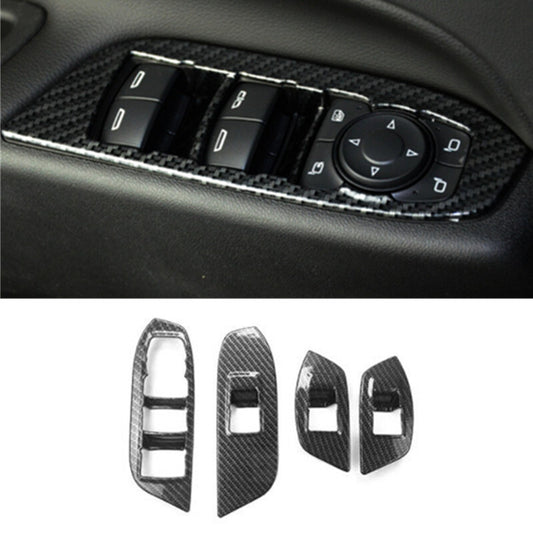 Carbon Fiber Window Lift Switch Panel Cover Trim for Chevrolet Equinox 2017-2021