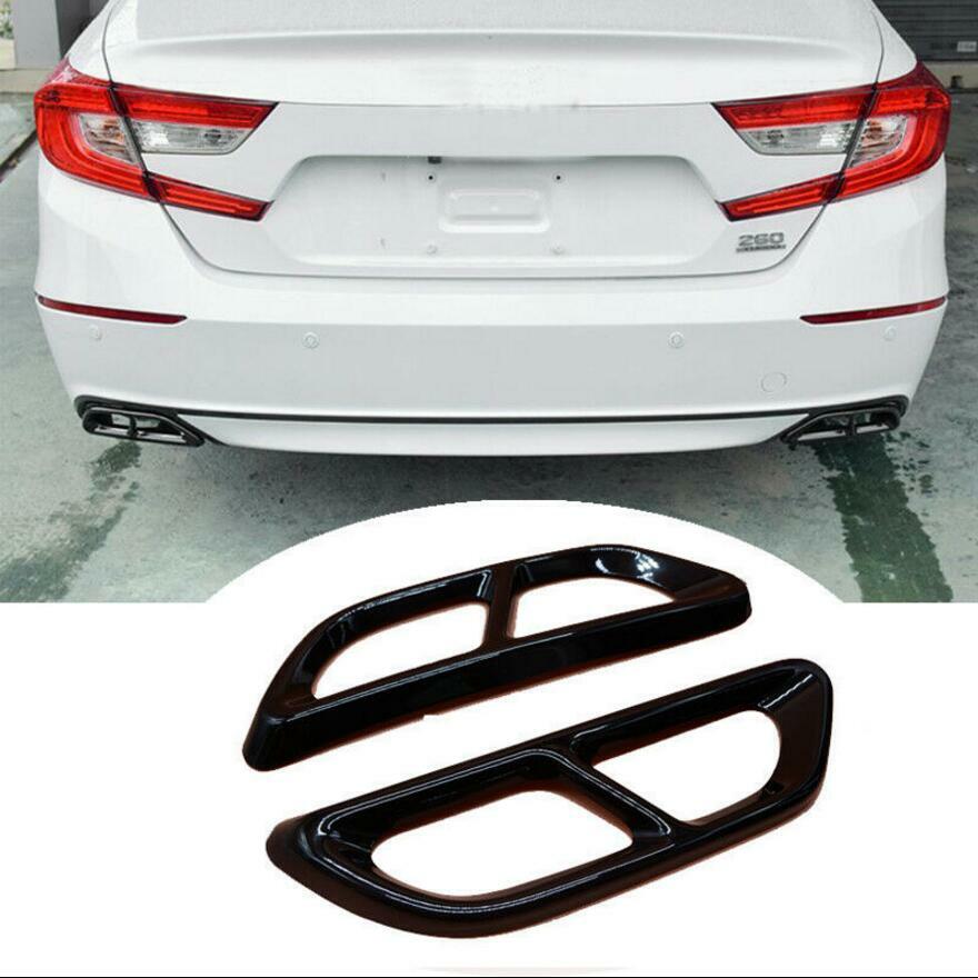 Stainless steel rear muffler exhaust pipe cover trim for Honda Accord 2018 - 2020