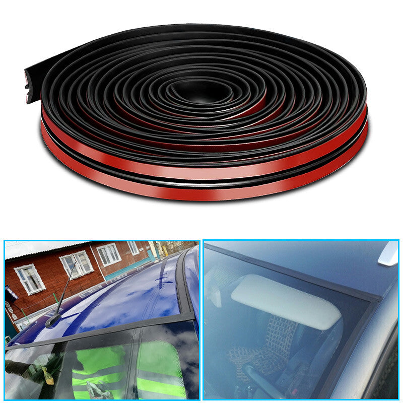 Car Front Windshield Panel Rubber Seal Strip Sealed Moulding Trim Accessories 4M