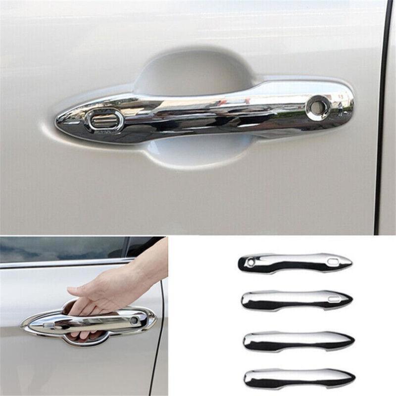 for Toyota Venza 21-2024 Chrome Outside Door Handle Catch Molding Cover Trim 4P