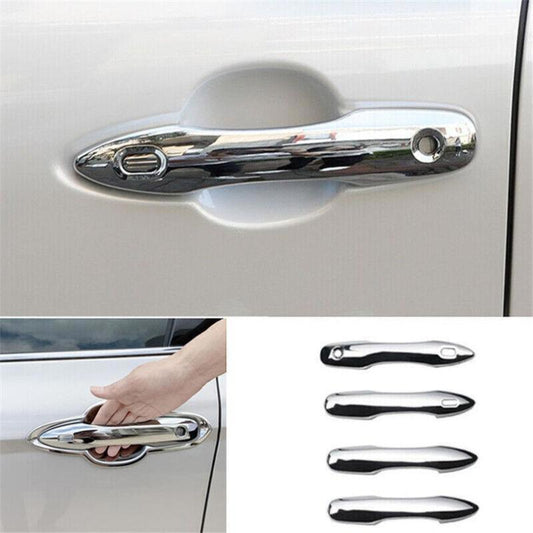 for Toyota Venza 21-2024 Chrome Outside Door Handle Catch Molding Cover Trim 4P