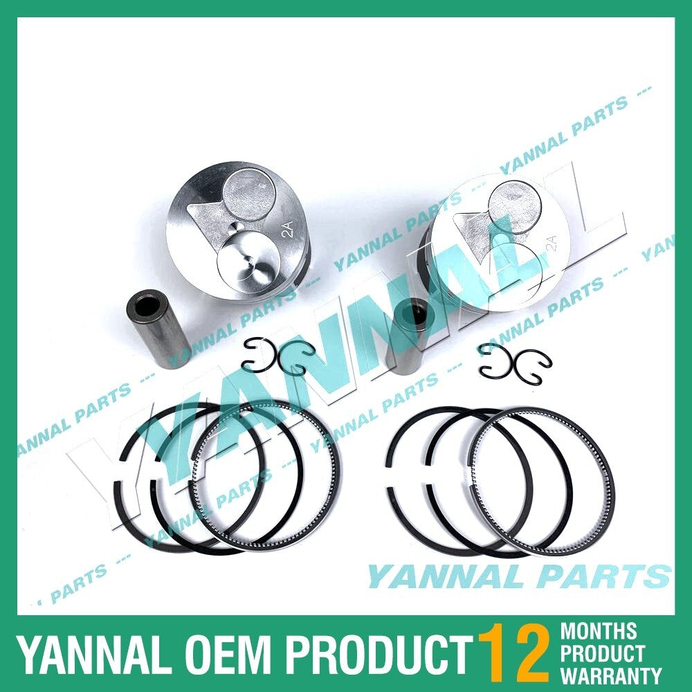 Piston assembly with rings (pins and clips) STD for Kubota diesel Z482 engine