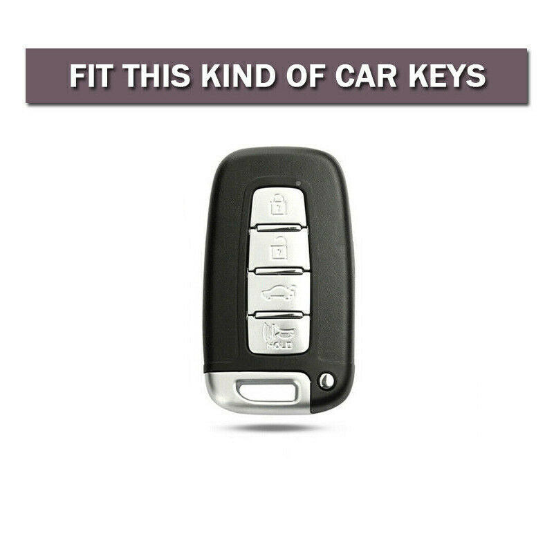 Leather for Smart Car Key Fob Case Cover Holder for Hyundai Sonata for Kia Optima Q