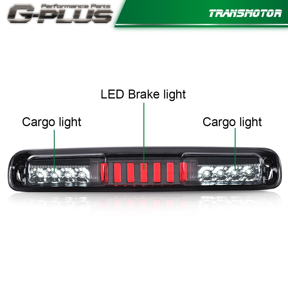 LED 3rd brake tail light cargo light smoke fits 99-07 Silverado for Sierra - v
