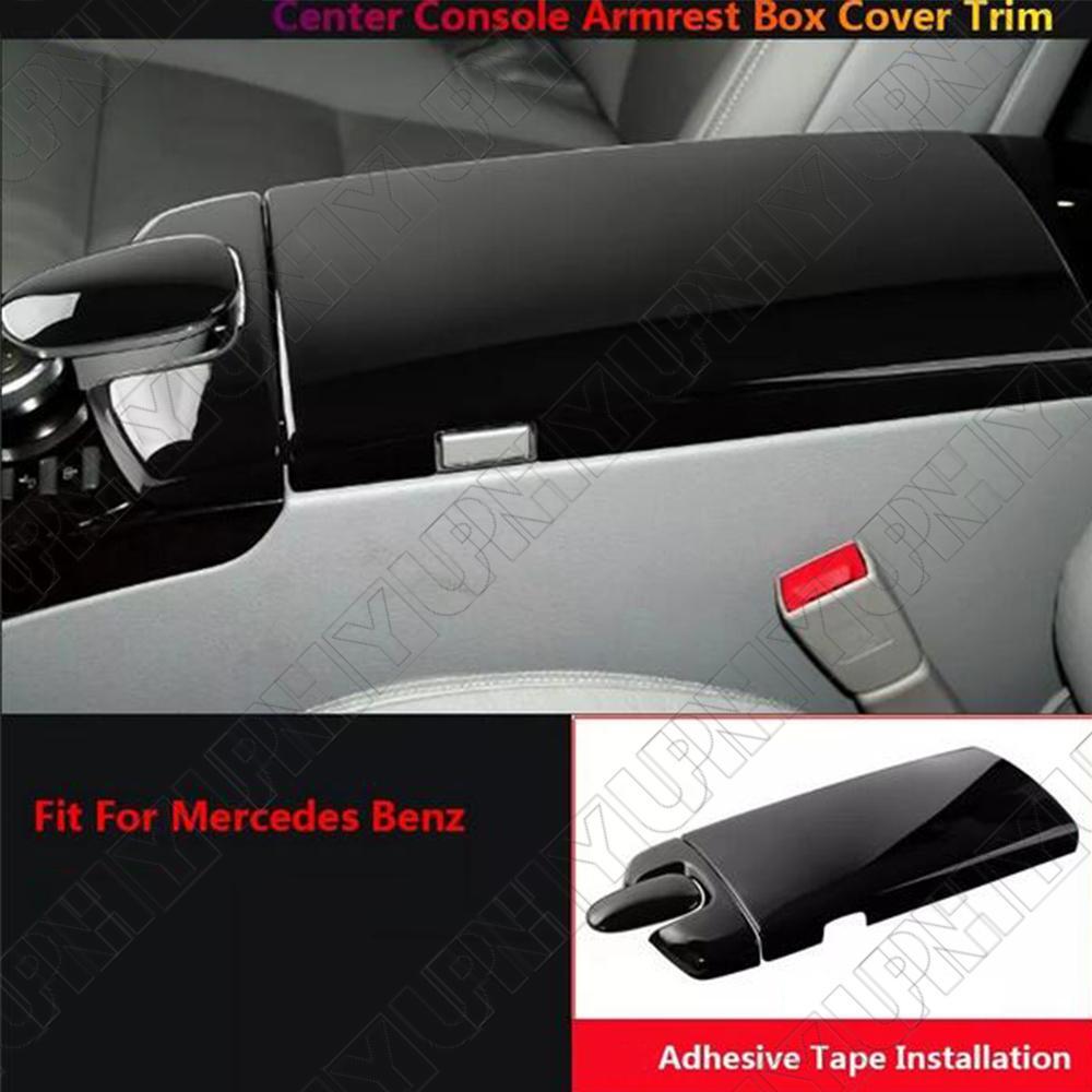 For 07-13 for Mercedes for Benz S Class W221 Center Console Armrest Box Cover Trim Black Q