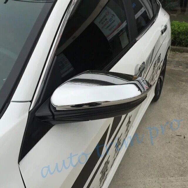 for Honda for Civic Sedan 10th 19-21 Chrome Side Door Rear View Mirror Cover Trim 2P