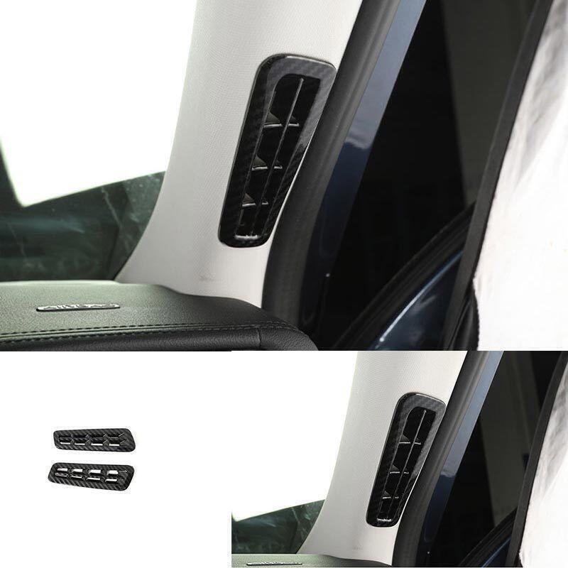 2X Carbon Fiber Look Cover Trim A Pillar Air Outlet Vent for Ford Escape 20-2022