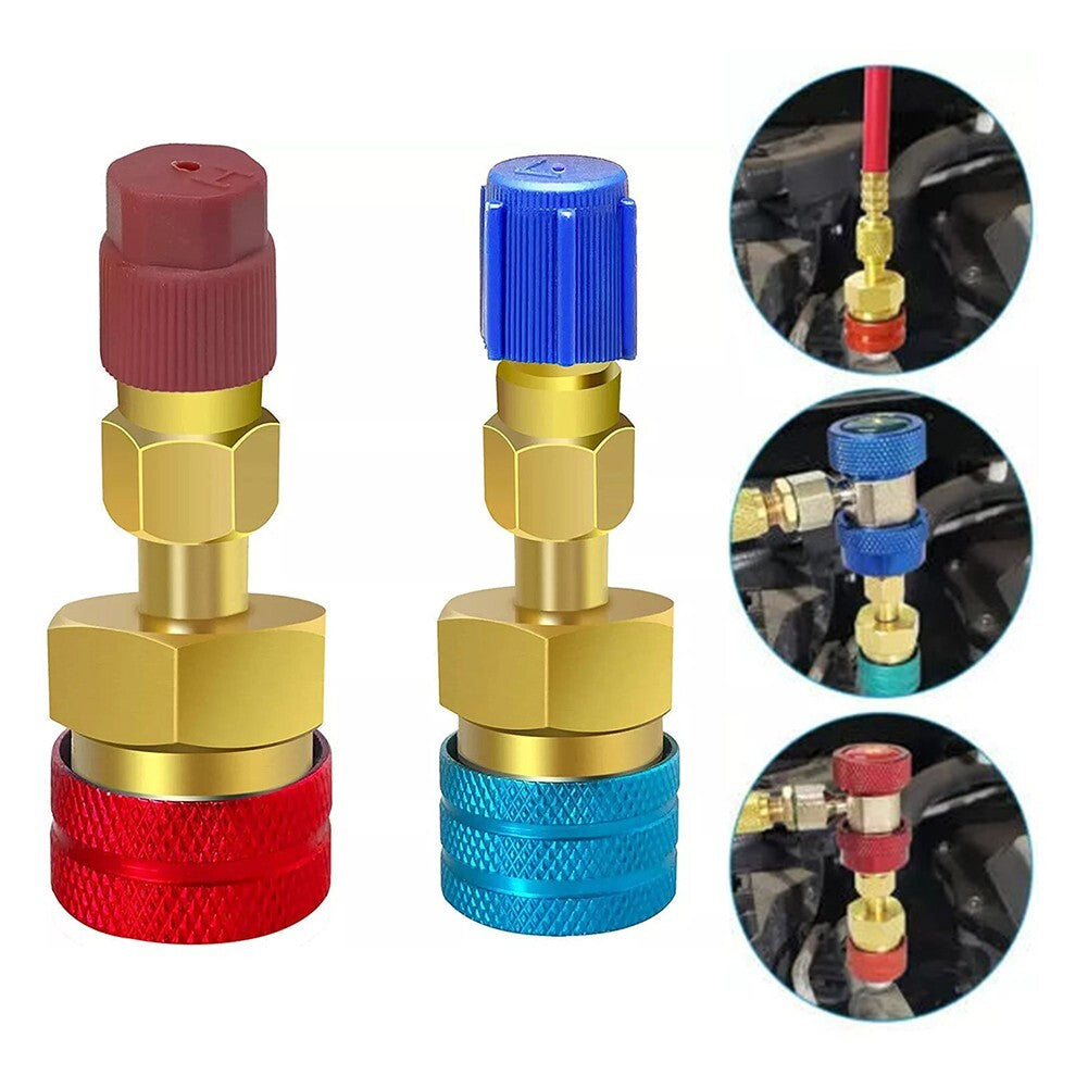 R1234YF to R134A Adapter Kit Quick Couplers High/Low Side Conversion for Car A/C