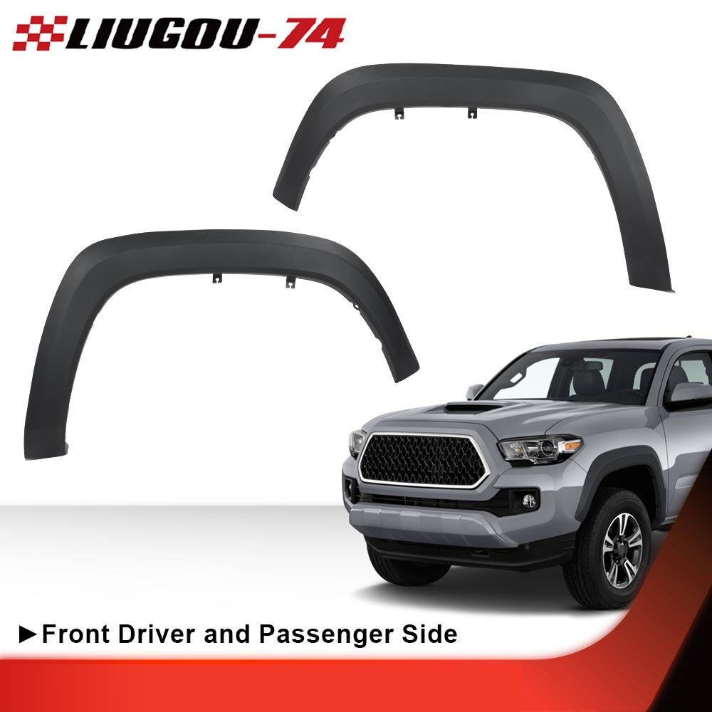 2 Piece Set Fender Flares Fits 16-21 for Tacoma Front Driver Passenger Side - v