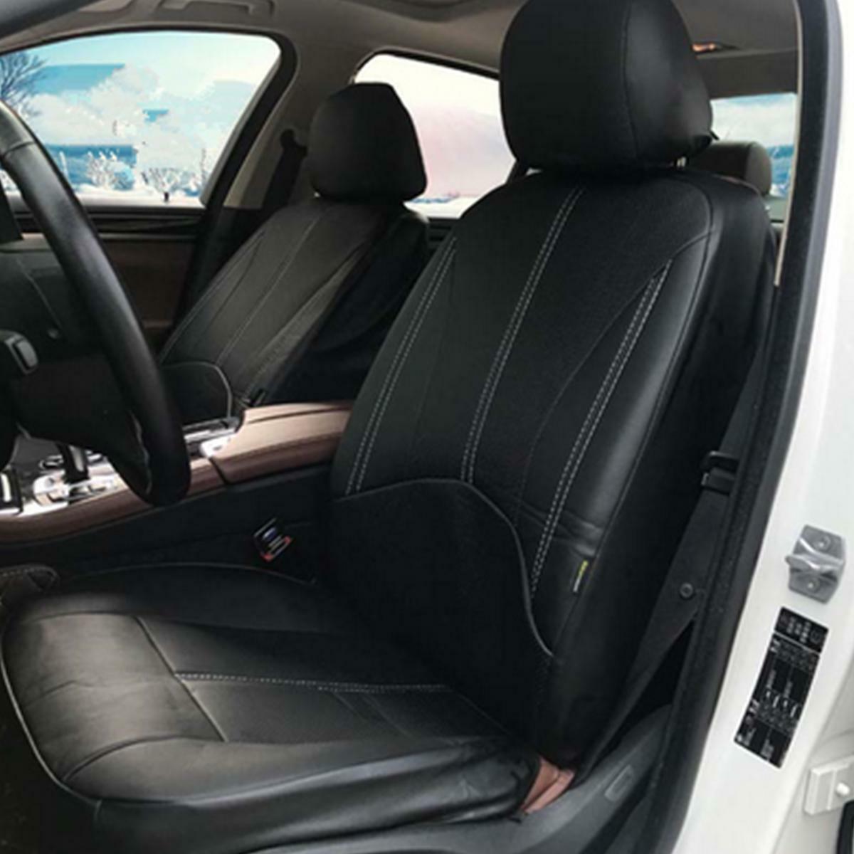 Full set of car for seat covers, front and rear for seat cushion protection, polyurethane synthetic leather, black. n
