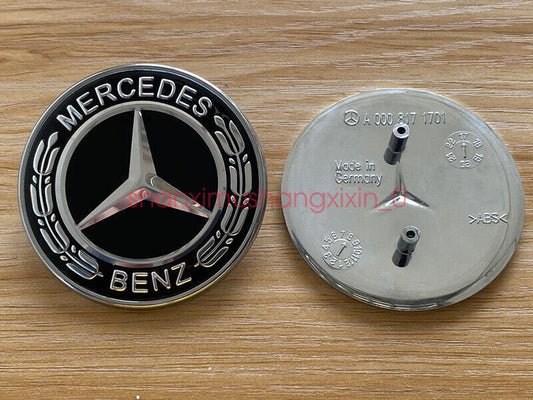 Suitable for Mercedes-Benz CLK CLS E ML GL front badge with black embroidered A2078170316