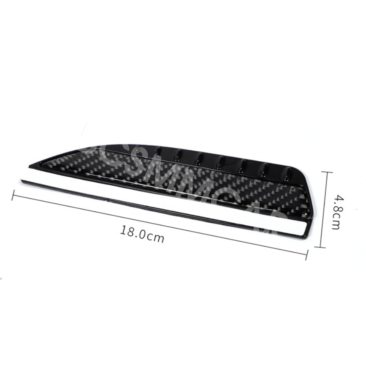 2PCS RearView Rain Board Eyebrow Visor Carbon Fiber Look Trim Car Accessories