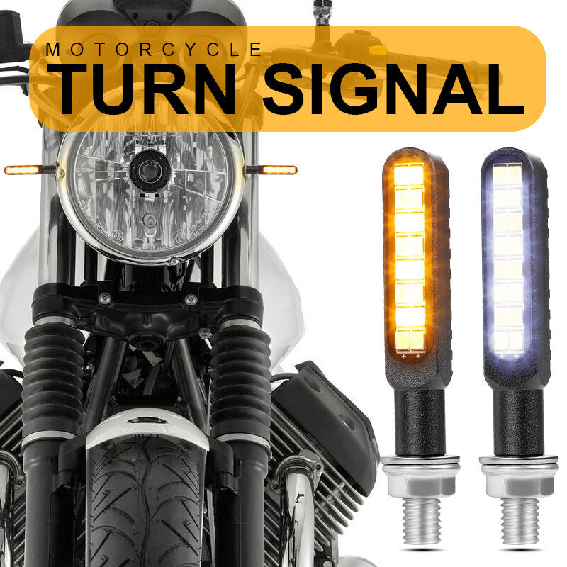 4x Black LED Motorcycle Turn Signal Flowing Blinker Light DRL Running Brake Lamp