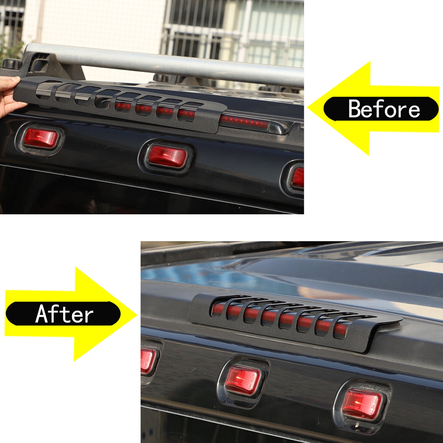 Black tailgate link rotating shaft cover decoration for FJ Cruiser 2007-2021- v