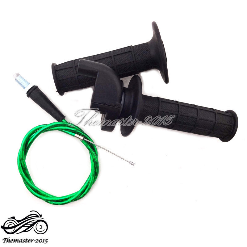 Pit Dirt Bike Throttle Cable Handle Grips Fit 110cc 125cc 140cc CRF50 SSR BSE Q
