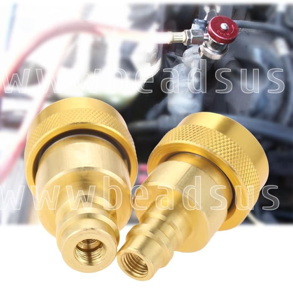R134A to R1234YF Quick Couplers Set Adapter Adjustable High + Low Connection Q