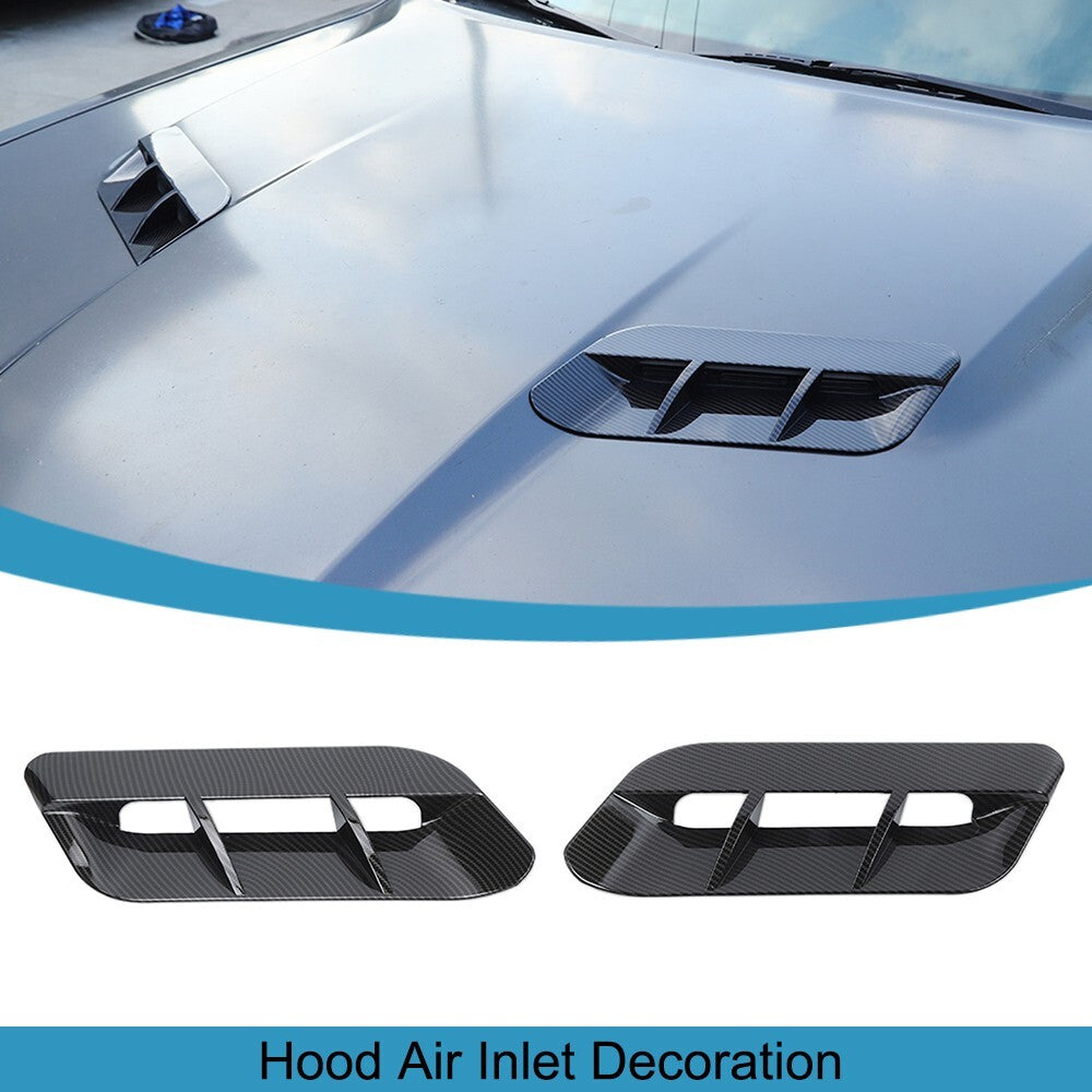 2PCS Front Hood Engine Air Inlet Vent Cover Trim for Dodge for Challenger 2015-2023