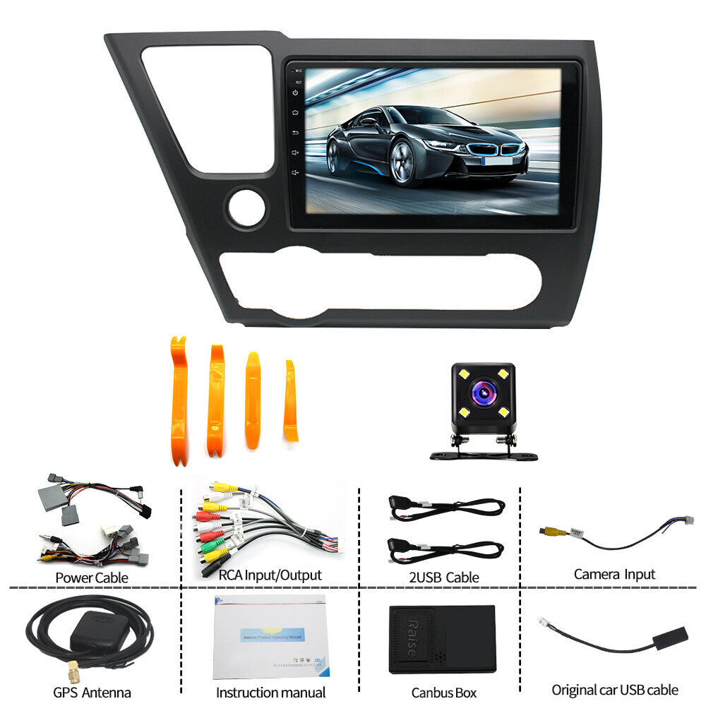 9 for Honda for Civic 2013-17 Android 13.0 Apple Carplay Car Radio Stereo GPS Navi