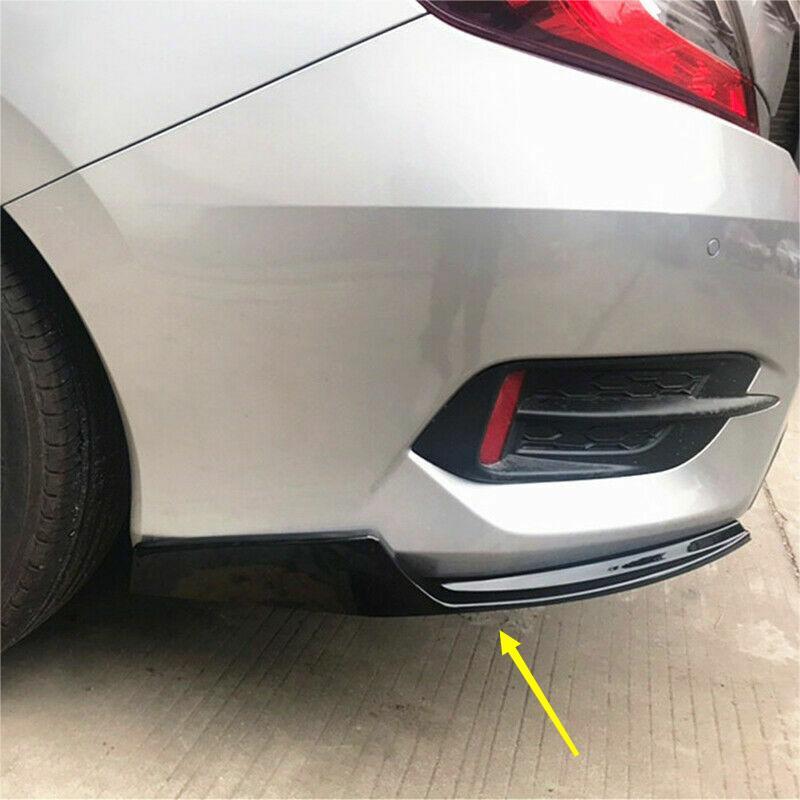 for Honda for Civic 16-21 Black ABS Rear Bumper Lip Diffuser Splitter Spoiler Guard