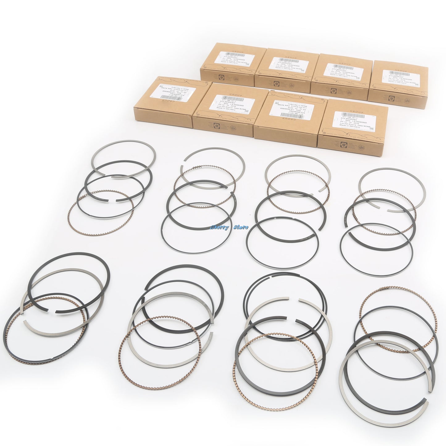 8 sets of piston rings ¦µ84.5 mm suitable for Audi S5 for A6  for A8  Q7 for Volkswagen Touareg 4.2L BVJ BBK BAR