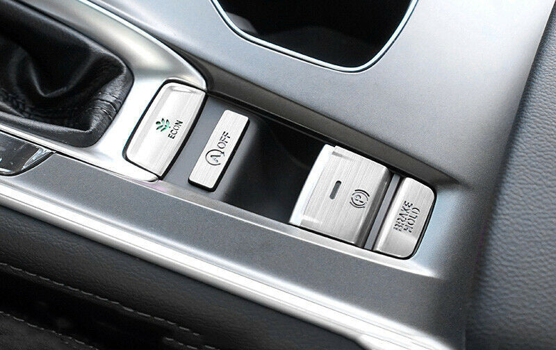 for Honda Accord 2018-2022 Aluminum Central Control Gear Button Stickers Trim 4p