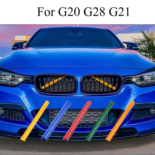 2x for 2020-2023 for BMW 3 Series G20 Car Front V Brace Grille Trims Strips Cover Q