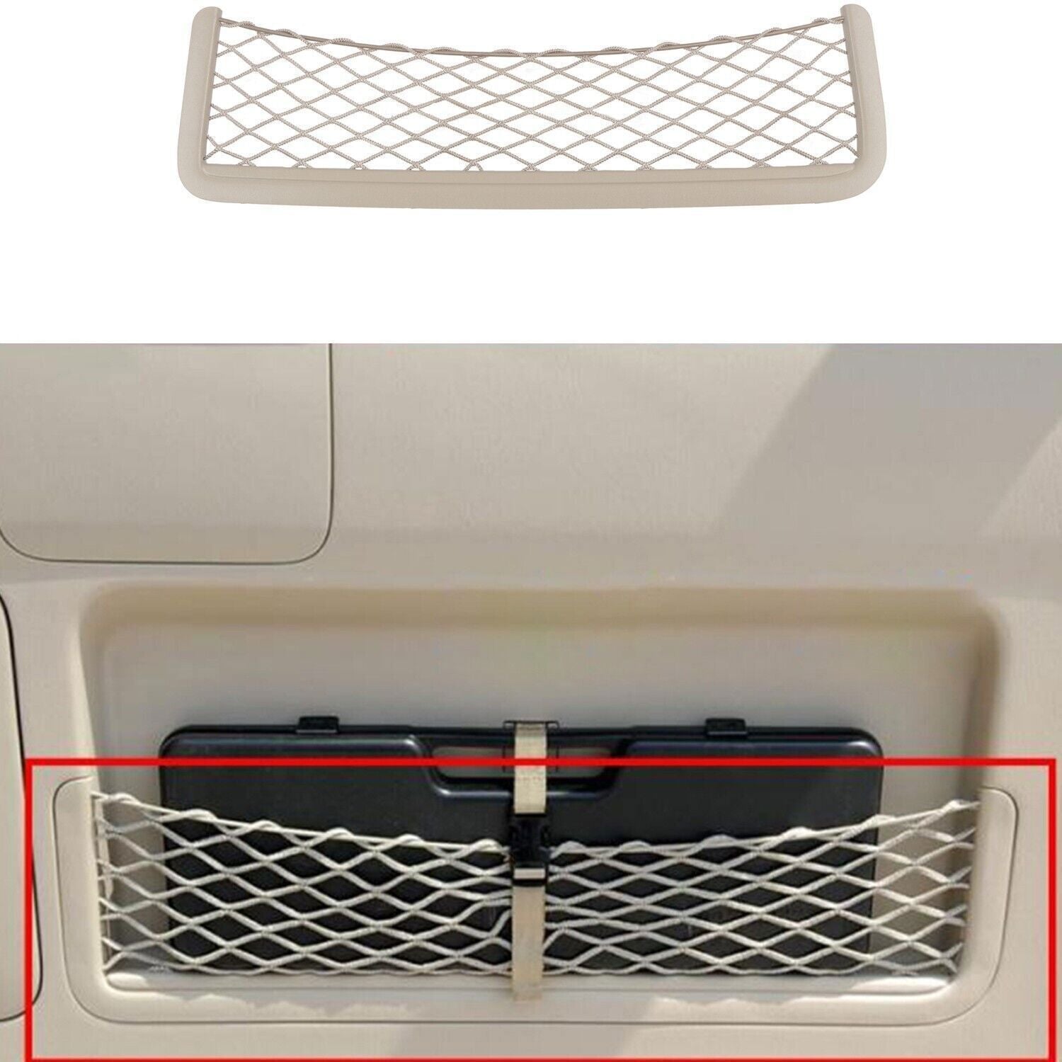 for Toyota Prado J120/ for Lexus GX470 2003-09 Beige Trunk Door Cargo Storage Net 1X