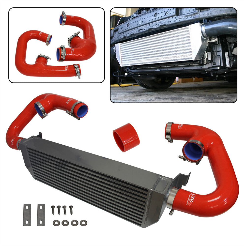 Upgrade Twin Intercooler + Hose Kit for VW for Golf R GTI MK7 2.0T 15-17 Performance