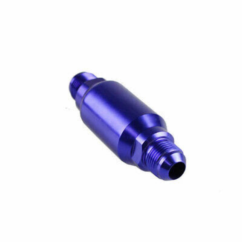 Universal Blue Inline Fuel Filter High Flow 100 Micron Cleanable AN8 8AN Q